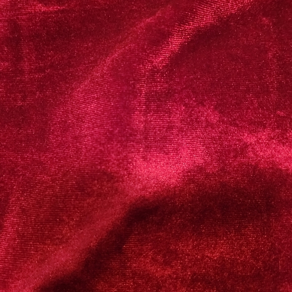 Stretchy Red Velvet Mini Dress - Picture 2 of 4